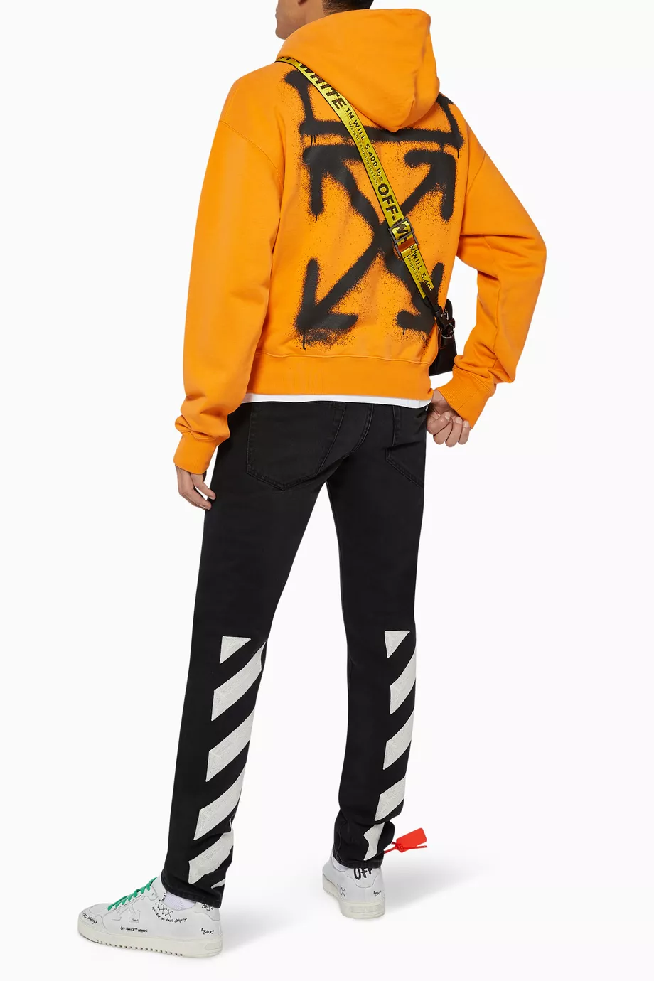 Orange off hotsell white hoodie