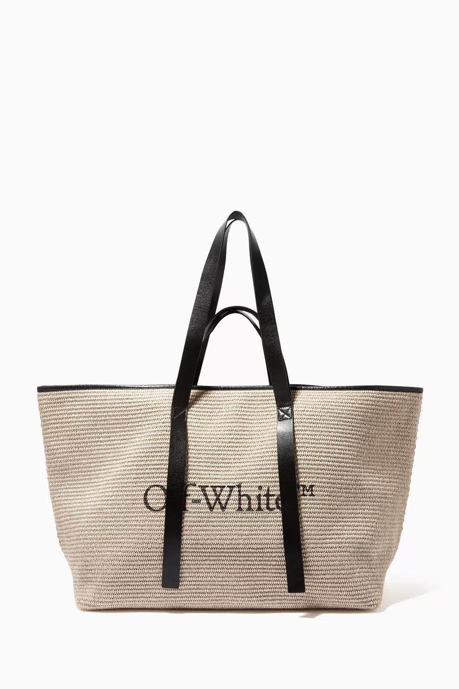 Buy Off White Neutral Commercial Logo Print Tote Bag for Women in