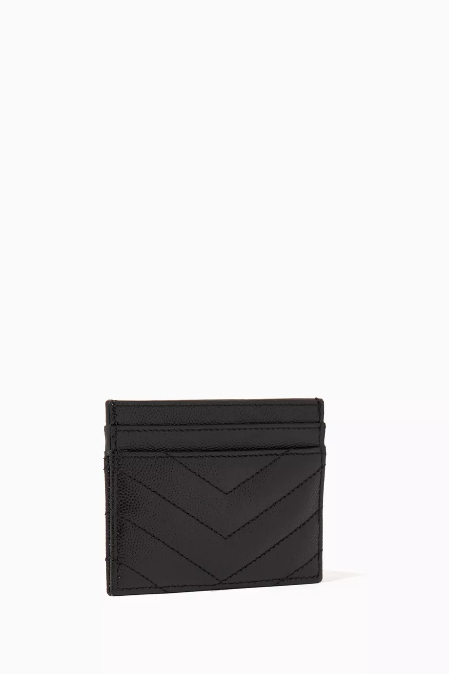Saint Laurent Black Monogram Quilted-leather Card Holder