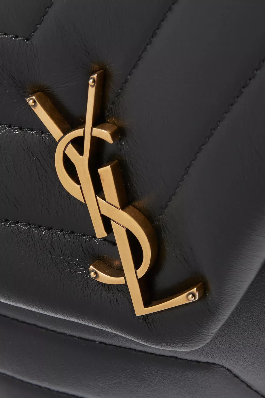 Buy SAINT LAURENT Black Small Loulou Bag in