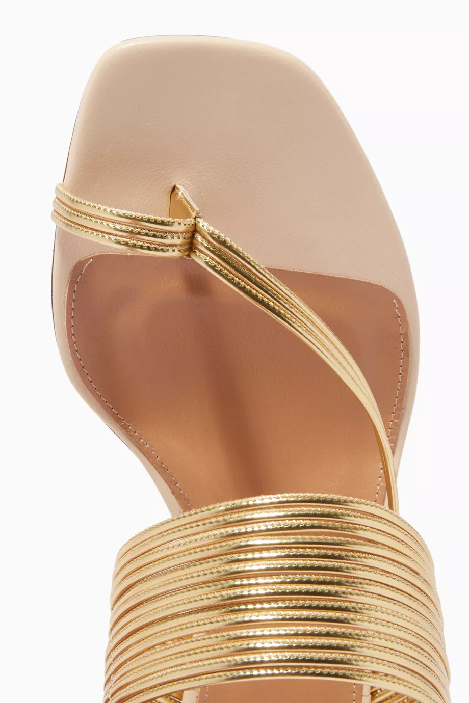 Aquazzura sunny metallic cheap sandals
