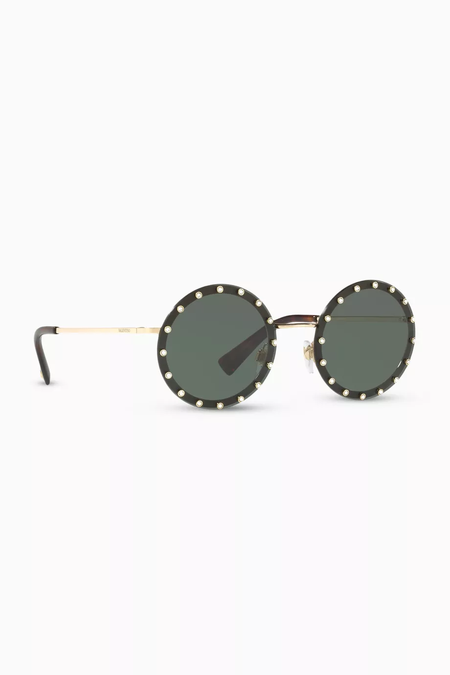 Valentino round on sale studded sunglasses