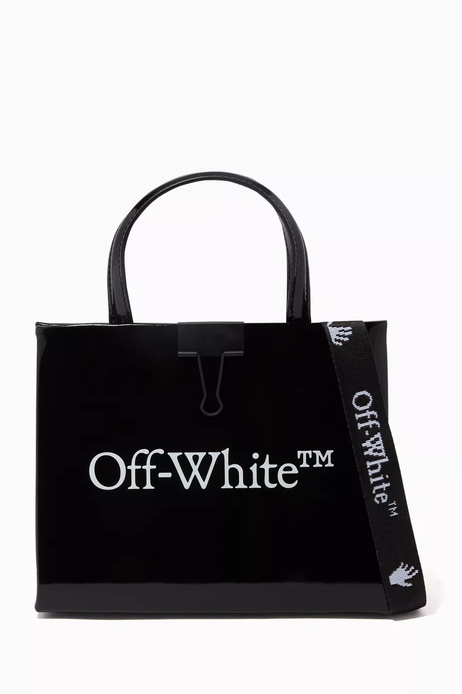 Black mini box bag off white online
