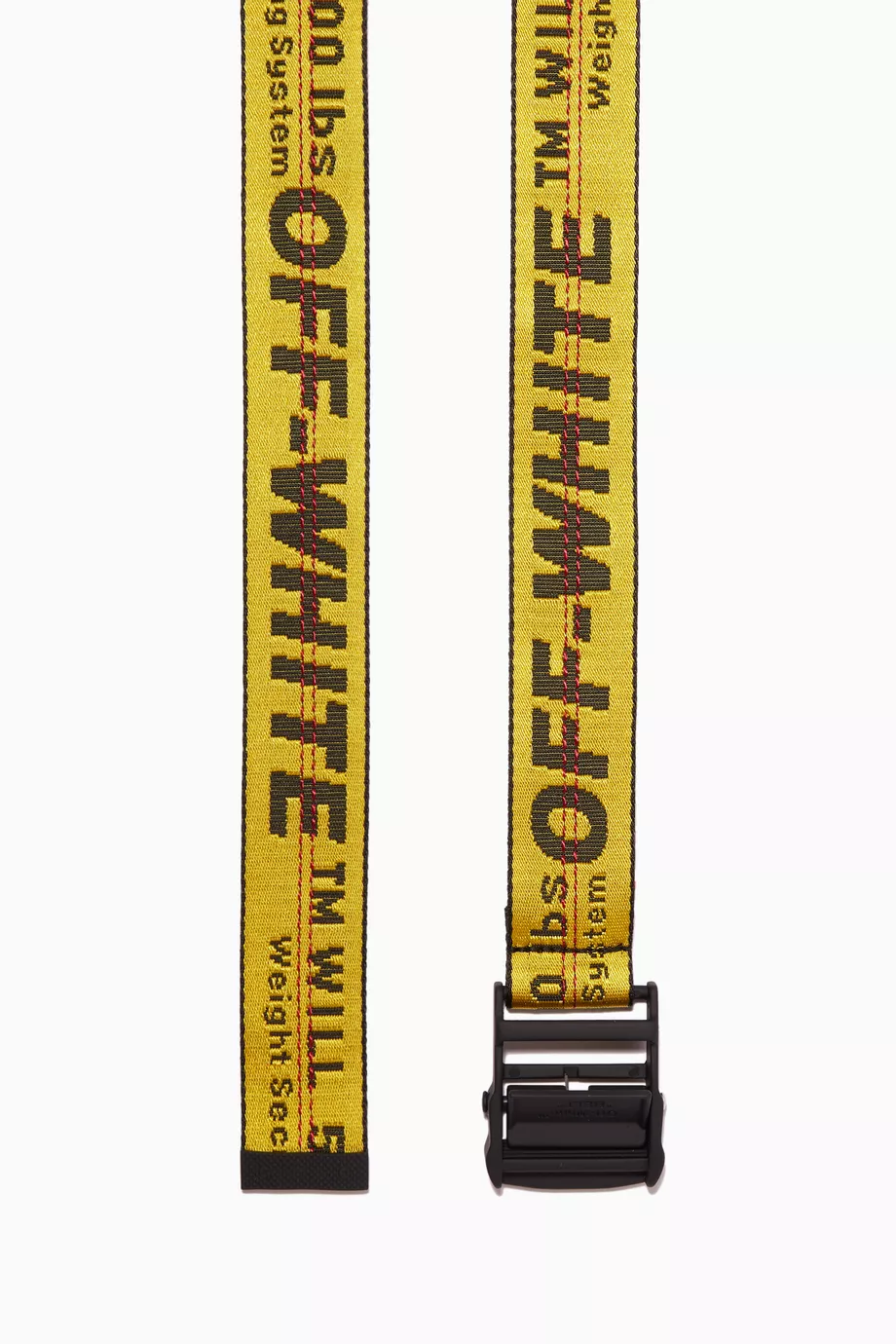 Transparent off white belt store