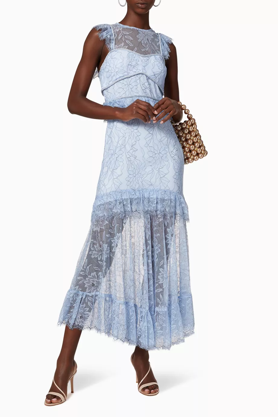 Self portrait abstract triangle lace dress online