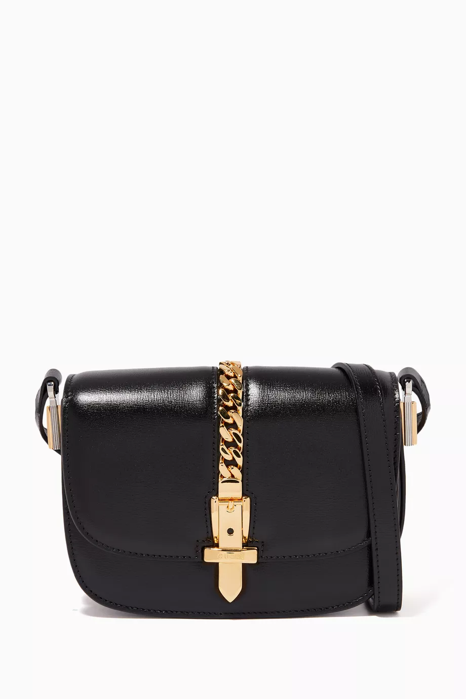 Buy Gucci Black Mini Sylvie 1969 Shoulder Bag in Leather for Women