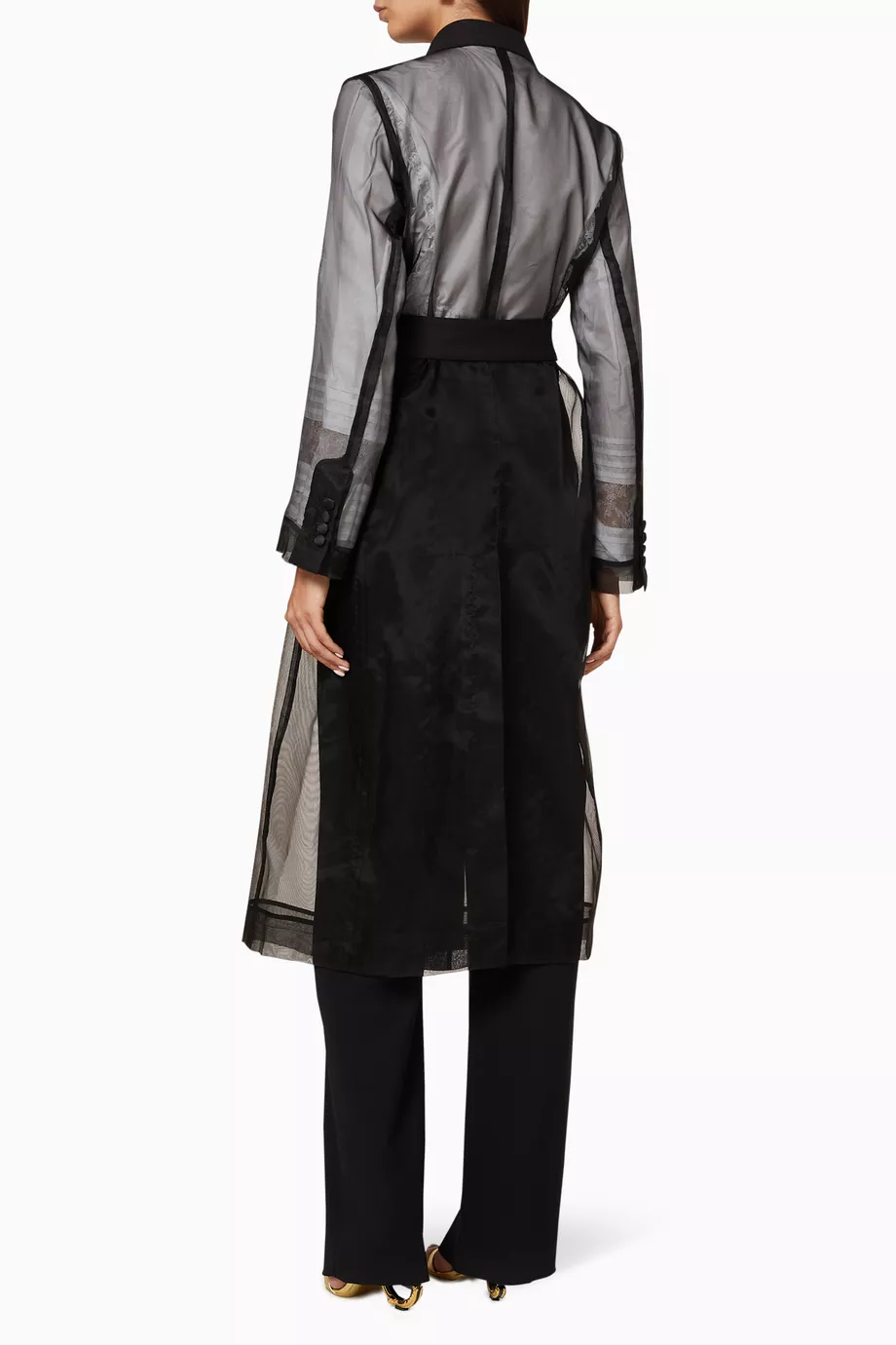 Buy Dolce Gabbana Black Organza Trench Coat for Women in UAE Ounass