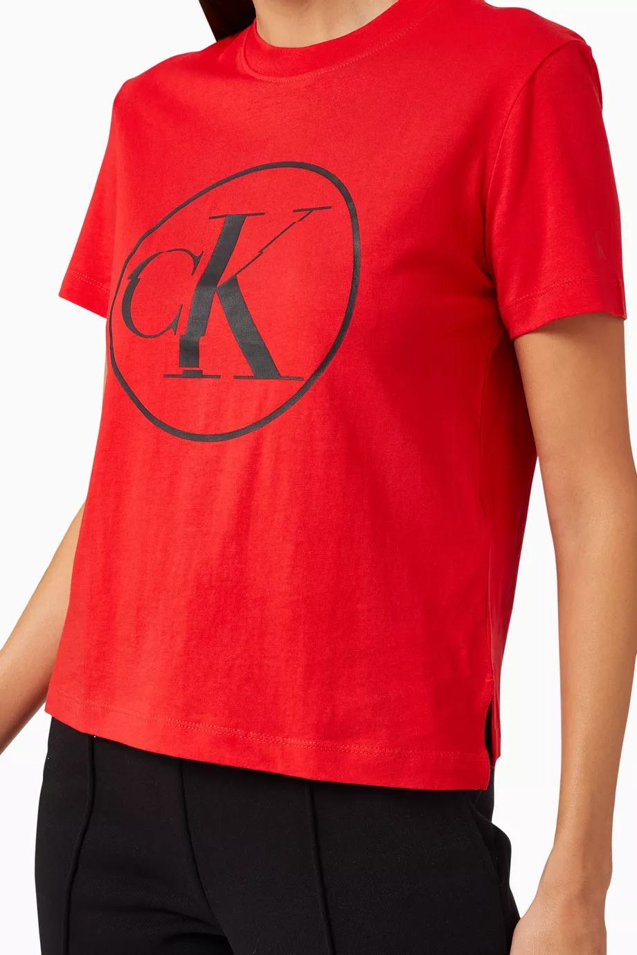 Calvin klein red t shirt new arrivals
