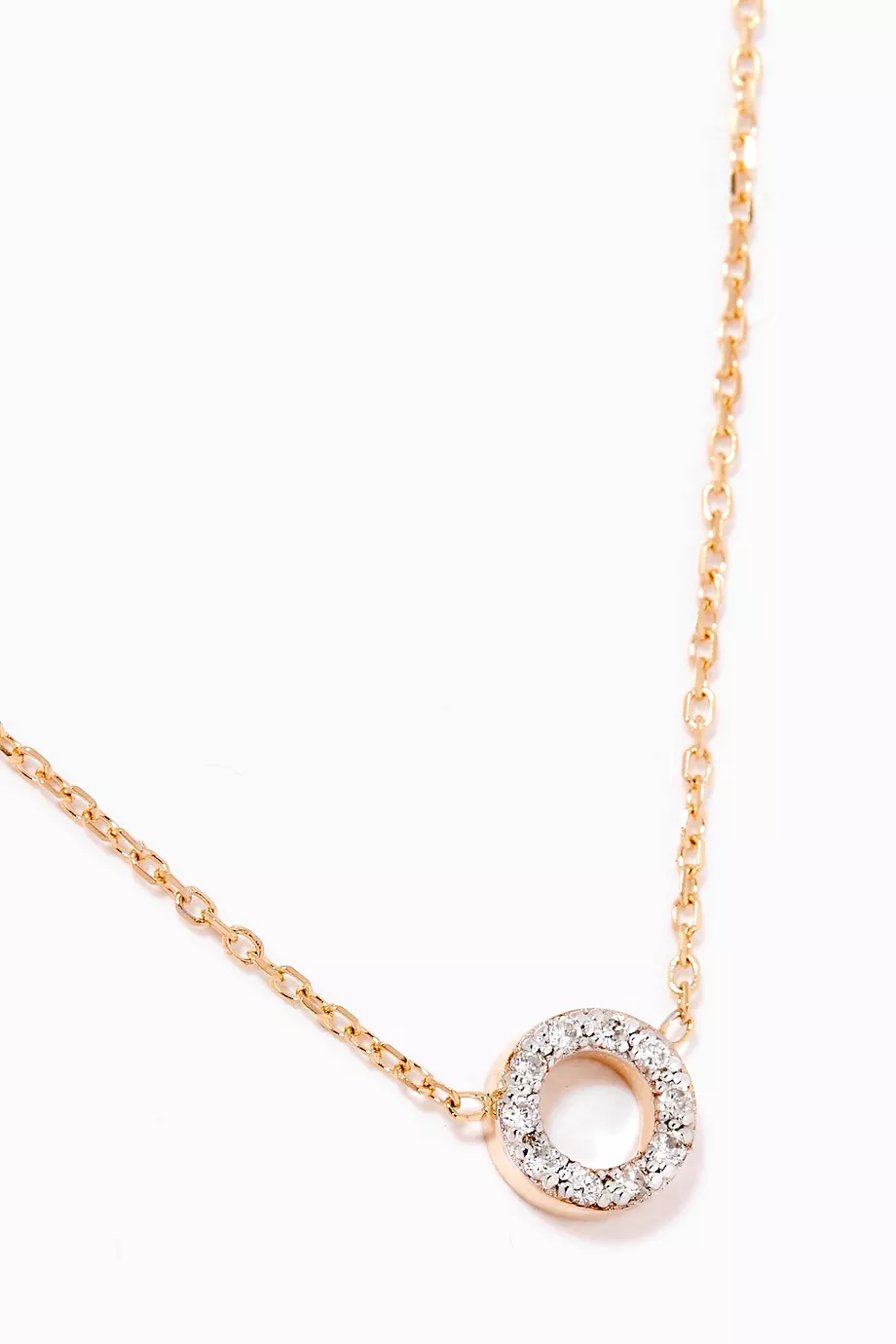 Diamond circle necklace yellow gold cheap