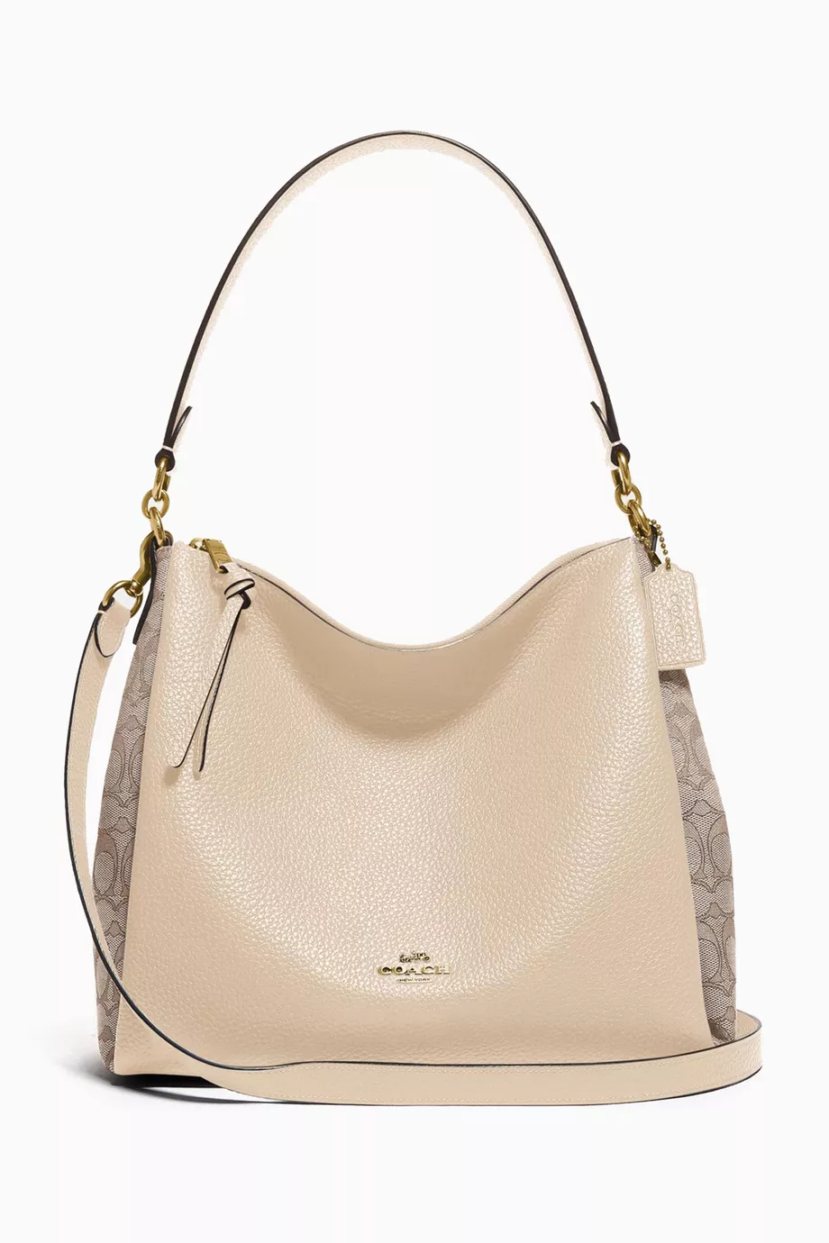 Buy Coach White Shay Shoulder Bag in Signature Jacquard for Women
