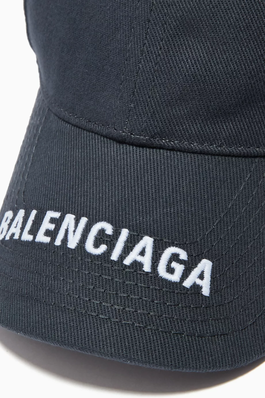 Buy Balenciaga Grey Logo Visor Cap in Cotton for Men in UAE Ounass