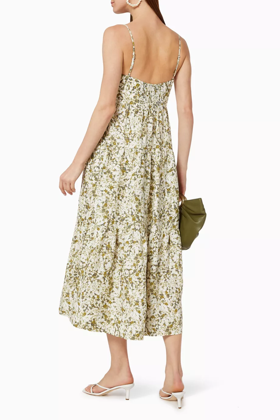 Buy SHONA JOY Multicolour Suzette Linen Tiered Midi Dress for