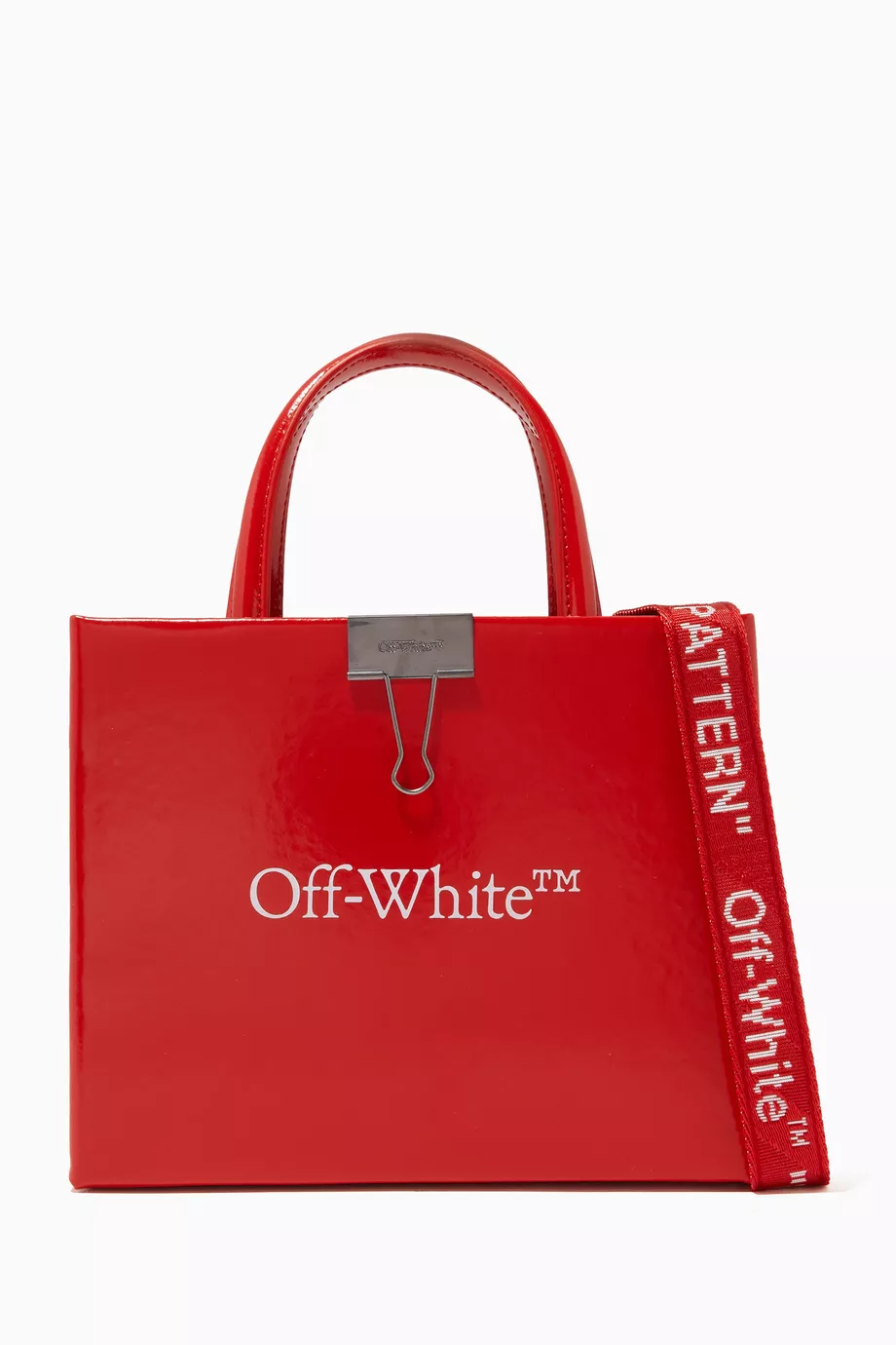 Red off clearance white purse