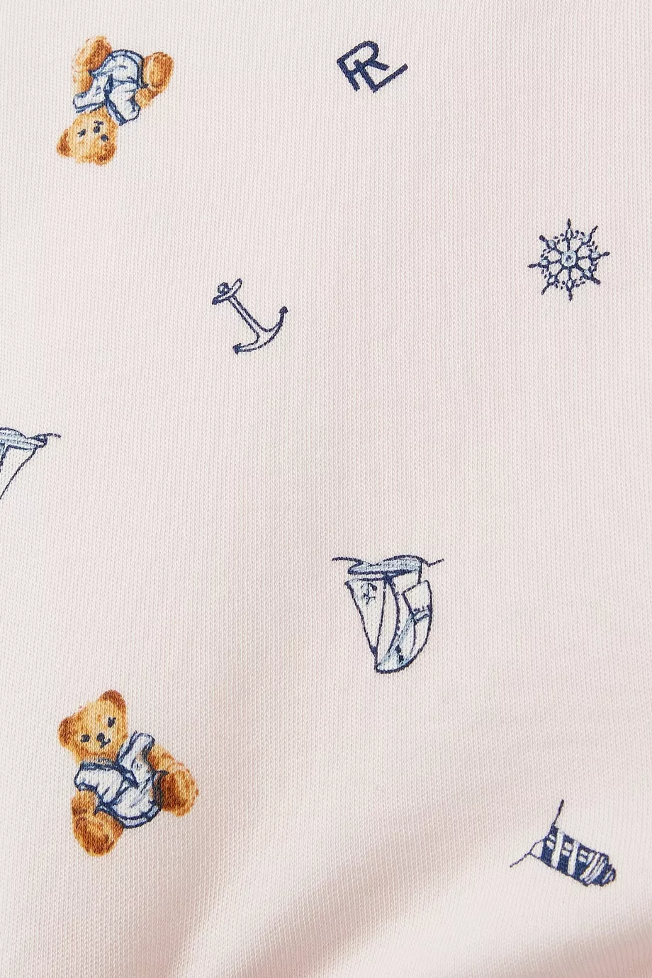 Buy Polo Ralph Lauren Pink Polo Bear Print Bib in Cotton for Baby
