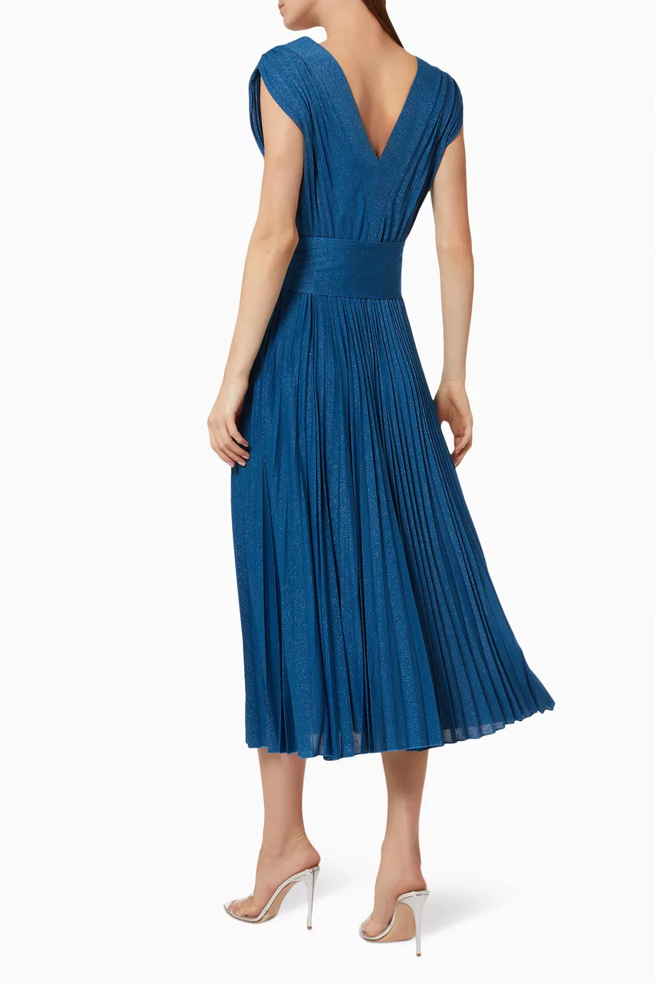 Buy Marella Blue Arnica Dress in Lurex Jersey for Women in UAE