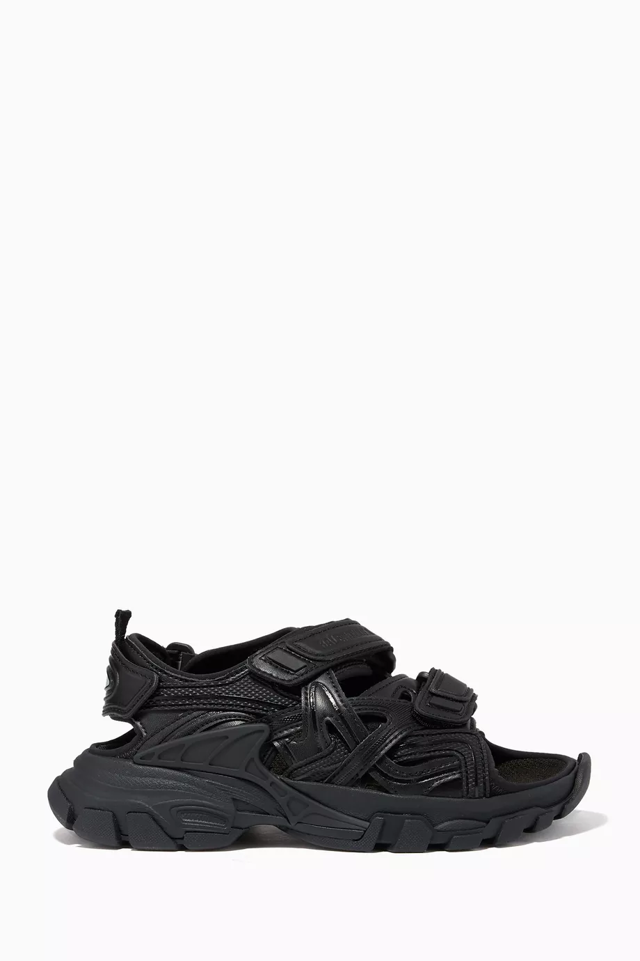 Buy Balenciaga Black Track Sandals in Mesh and Nylon for Baby Boys
