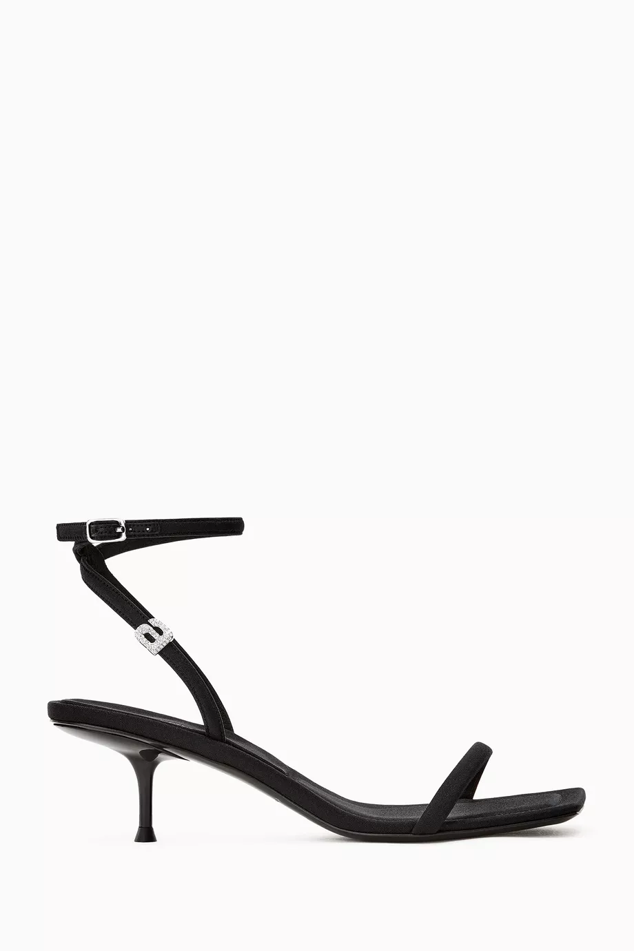 Alexander wang black jessie crystal sandals sales