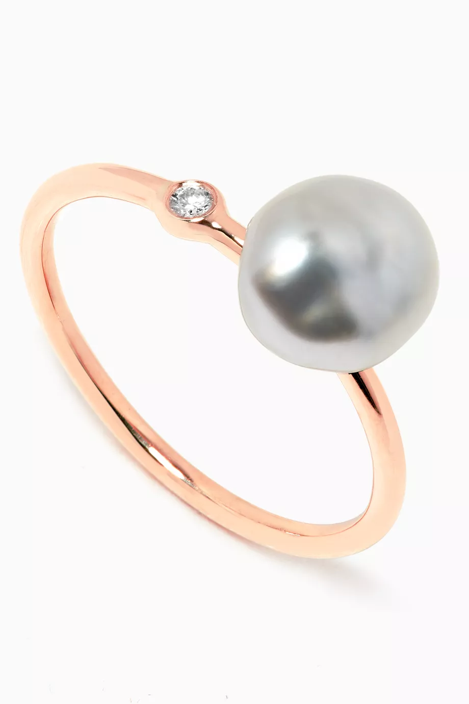 Buy Robert Wan Rose Gold Pearl Ring with Diamond in 18kt Rose Gold for Women in UAE Ounass