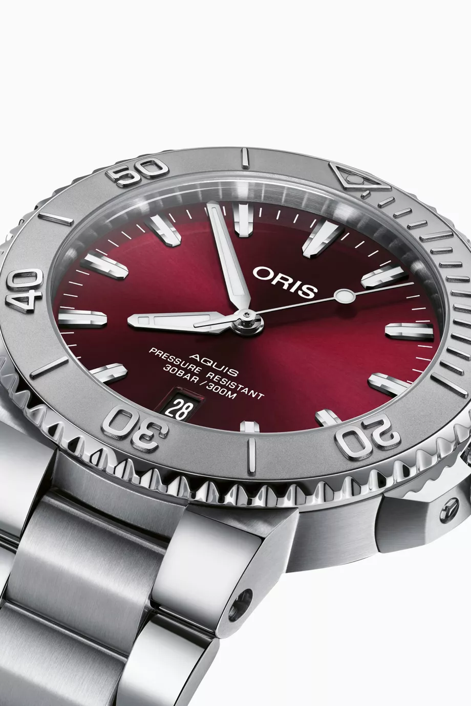 Oris aquis sale red strap