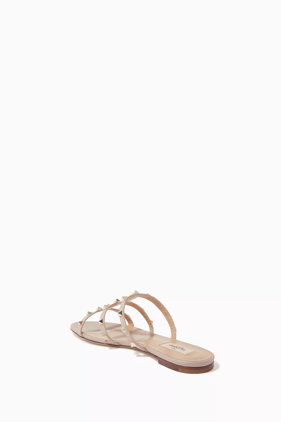 Rockstud caged sales flat slide sandal