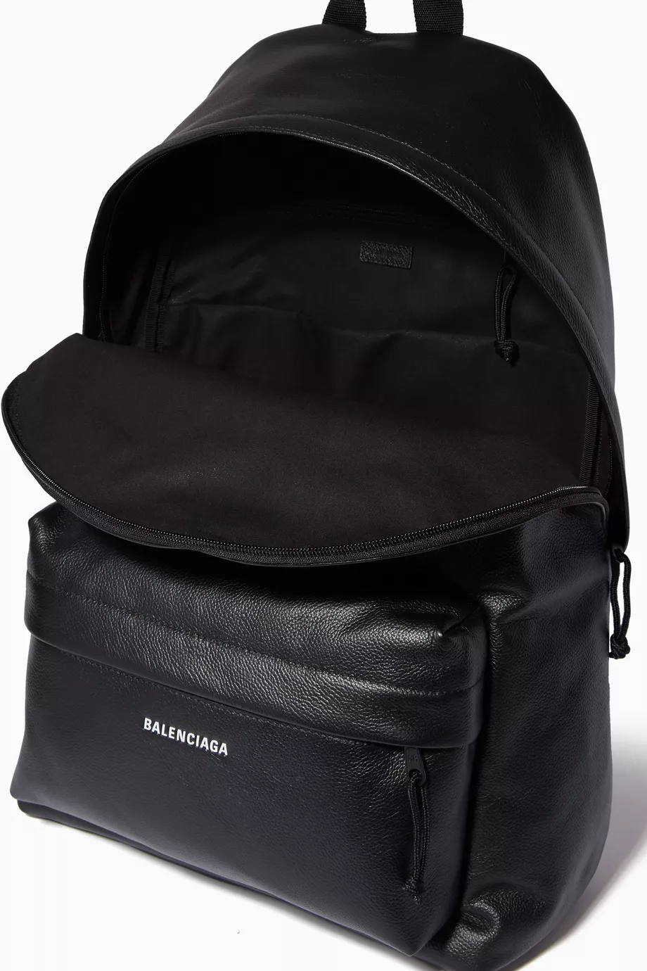 Buy Balenciaga Black Explorer Backpack in Grained Calfskin for Men