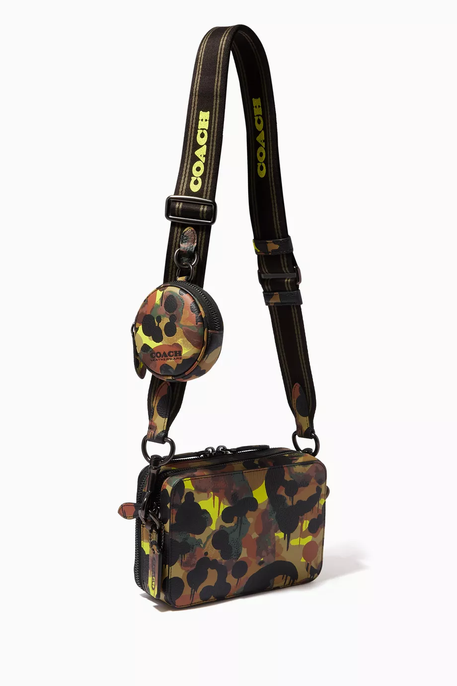 Coach camouflage sling on sale bag