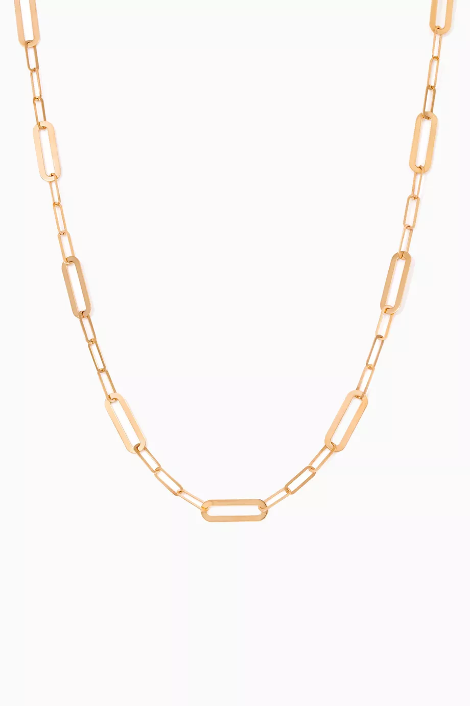 Gold paperclip sales chain necklace