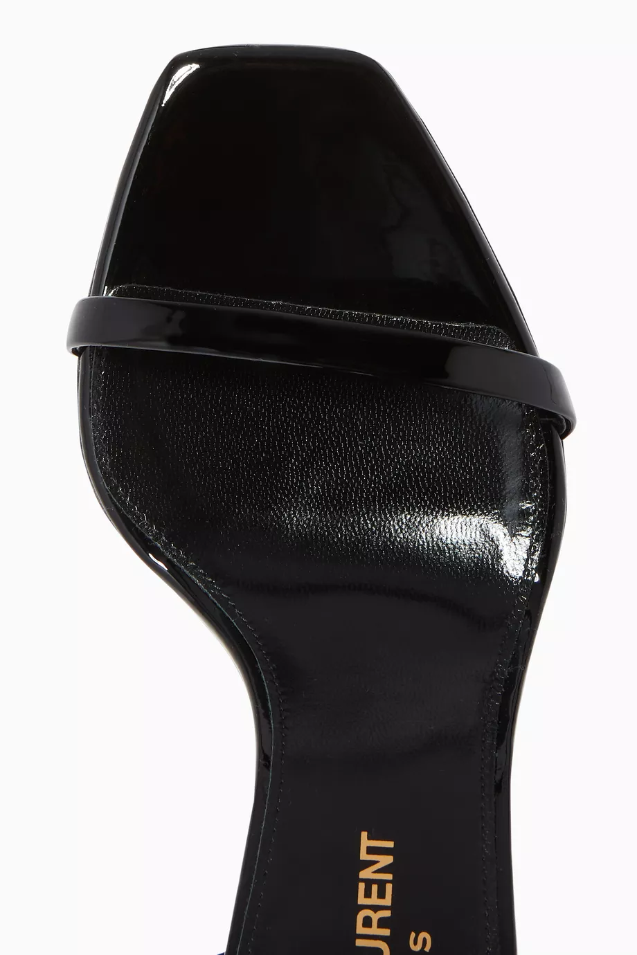Black patent leather dress sandals clearance