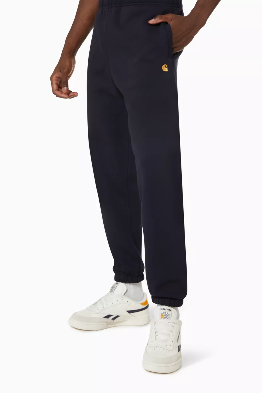 Buy Carhartt WIP Blue Chase Sweatpants in Cotton for Men in UAE