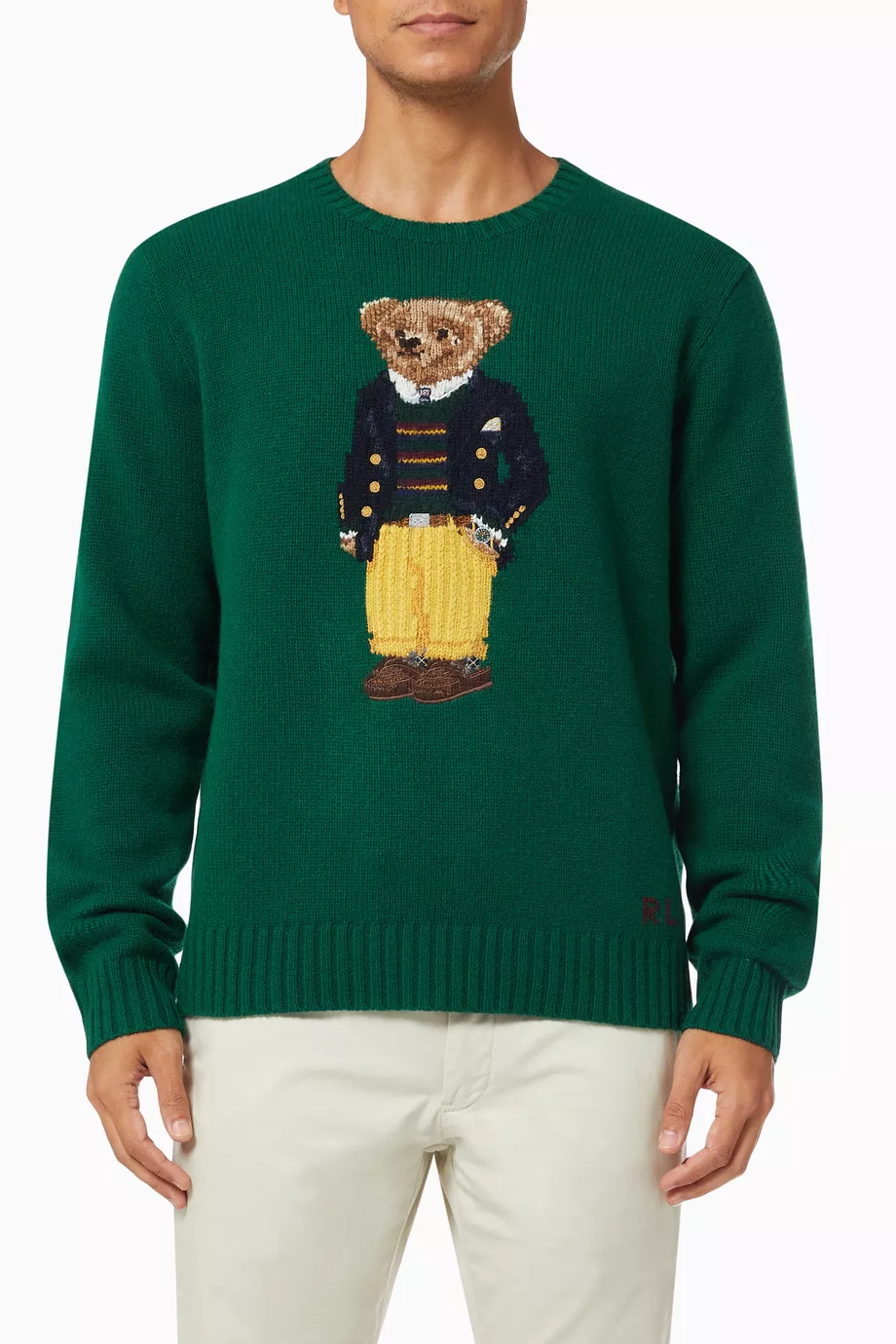 Green sale polo sweater