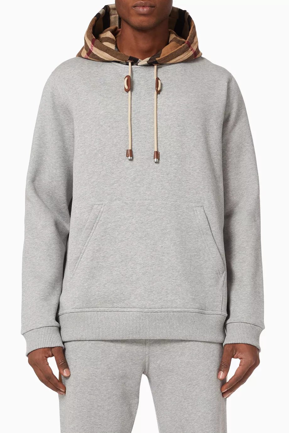 Grey burberry hoodie sale