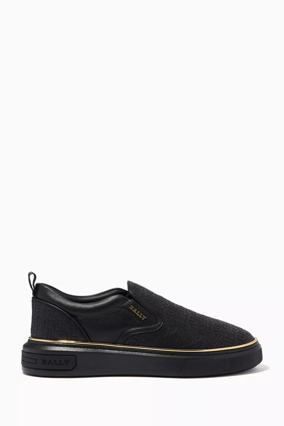Buy Bally Black Mardy Sneakers in B Monogram Leather for Women in UAE Ounass