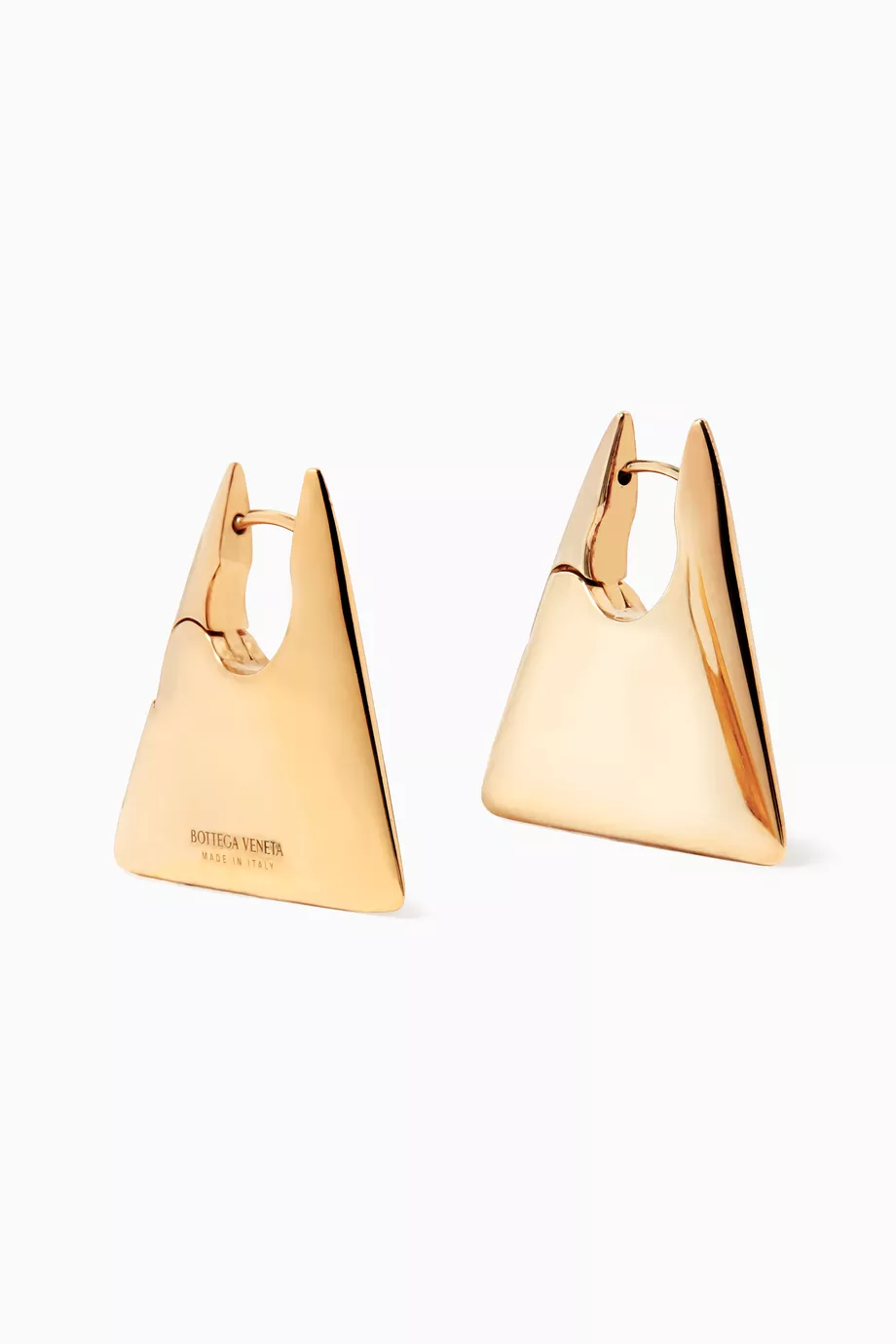 Gold triangle outlet earrings