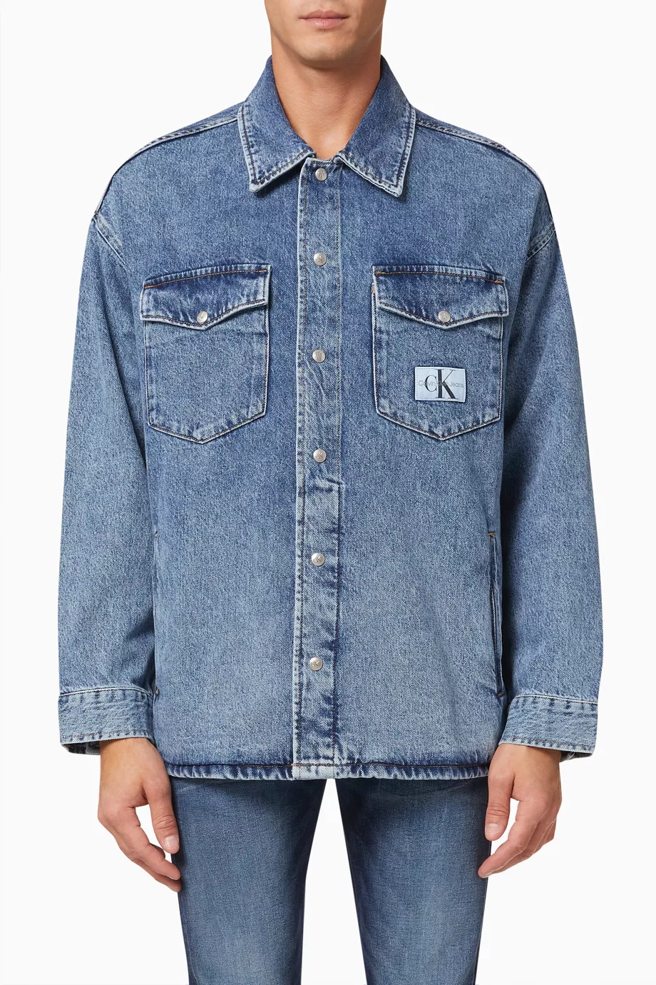 Calvin klein jean jacket hot sale mens
