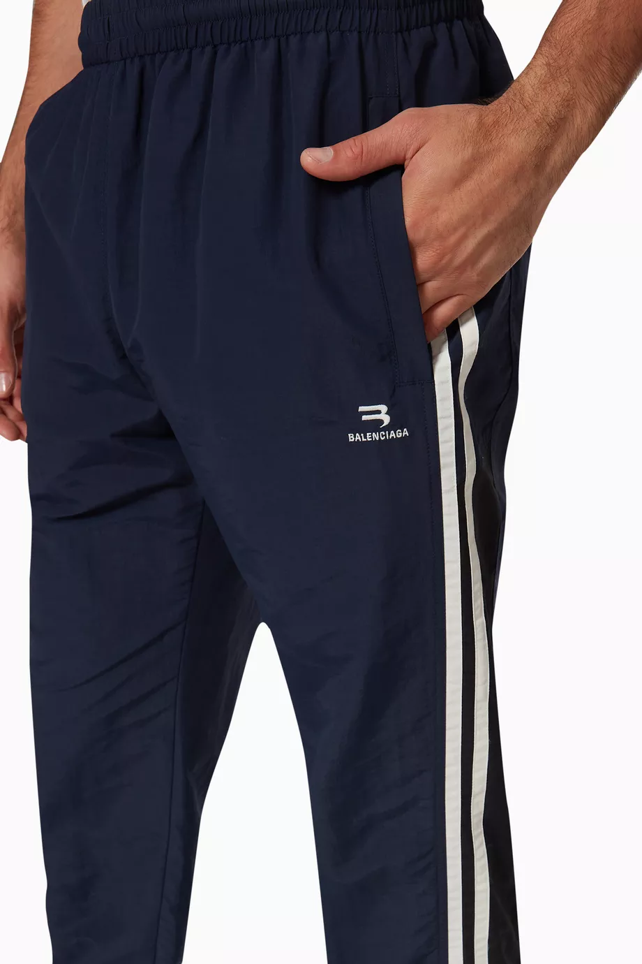 Balenciaga pants navy on sale