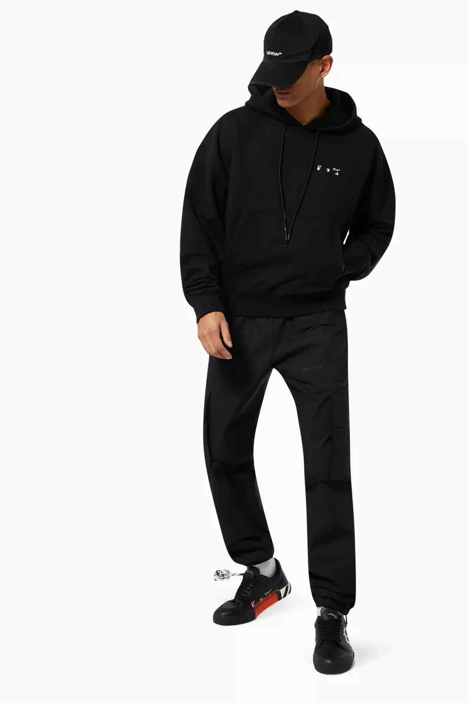 Buy Off White Black Caravaggio Painting Oversized Hoodie in Cotton