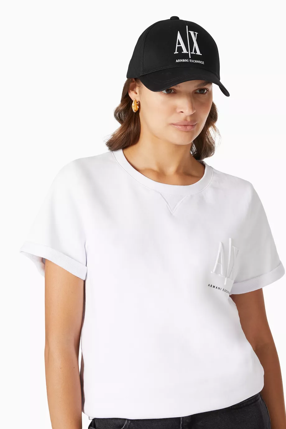 Armani exchange cheap white cap