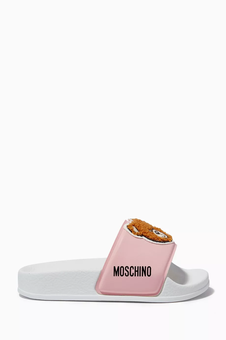 Buy Moschino Pink Teddy Bear Slide Sandals for Girls in UAE Ounass