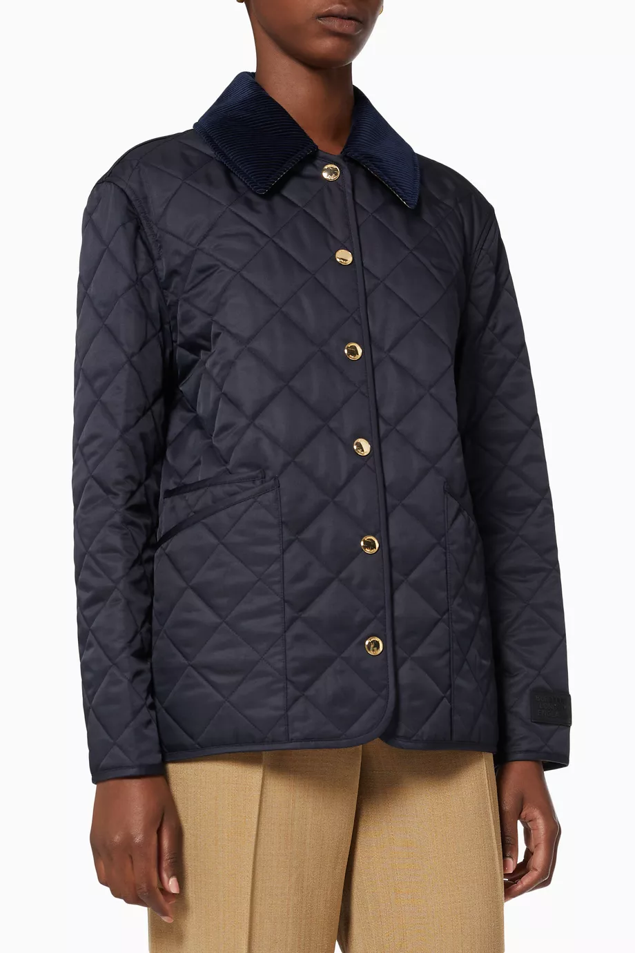 Burberry quilted jacket sales navy