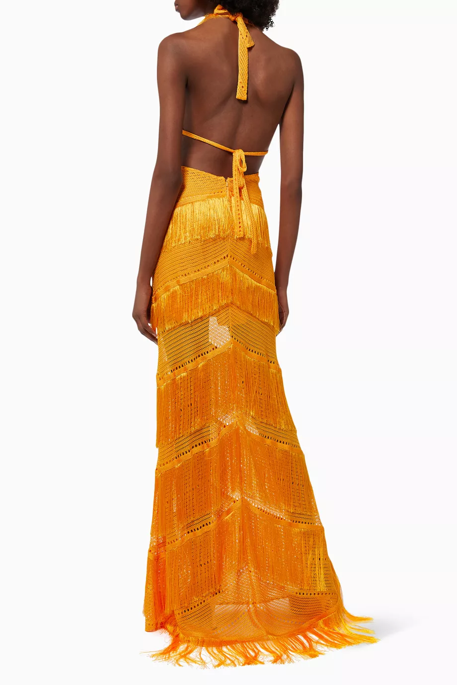 Orange fringe on sale dress