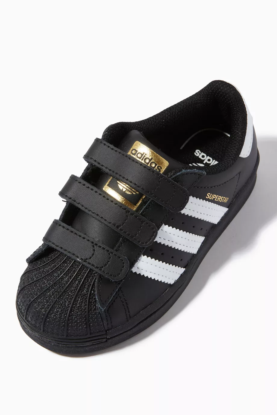 Adidas superstar velcro black sale