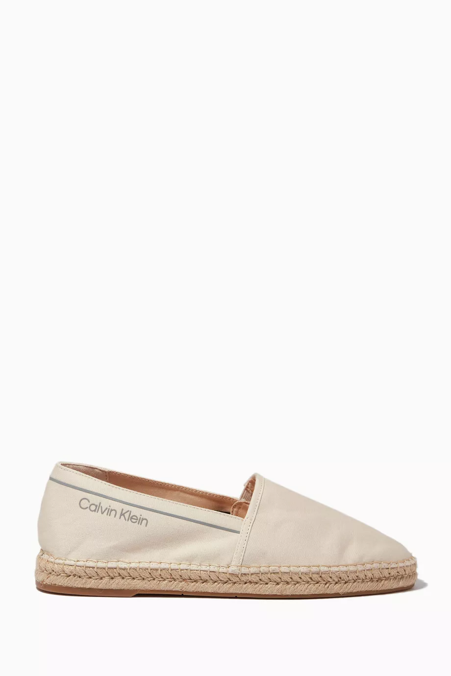 Buy Calvin Klein Neutral Espadrilles in Recycled Cotton Canvas for Men in UAE Ounass