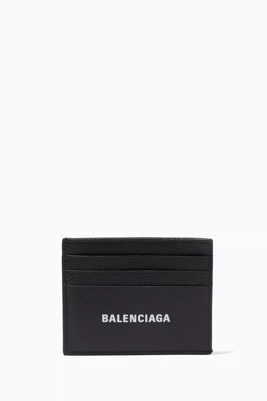 Buy Balenciaga Black Cash Cardholder with Split in Grained Leather
