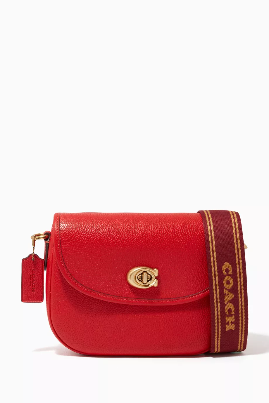 Buy Coach Red Willow Saddle Crossbody Bag in Pebbled Leather for