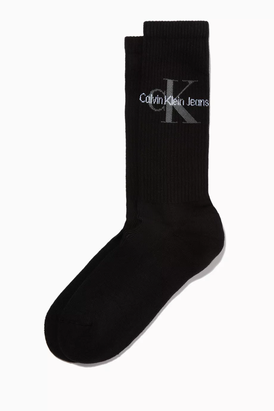 Buy Calvin Klein Black Logo Crew Socks for Men in UAE Ounass
