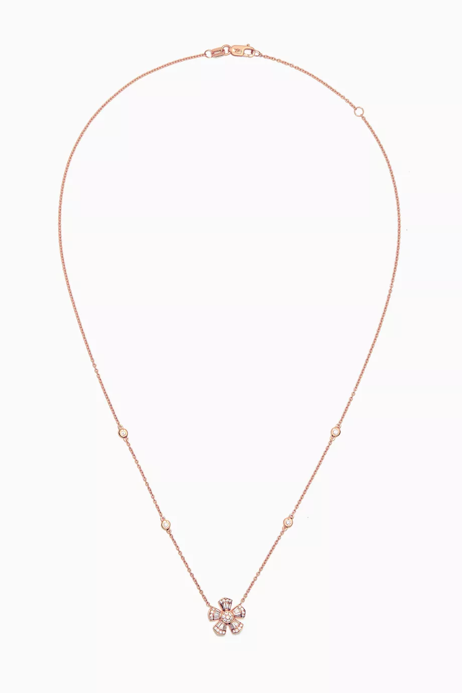 Buy Maison H Jewels Rose Gold Fleur Mini Diamond Necklace in 18kt