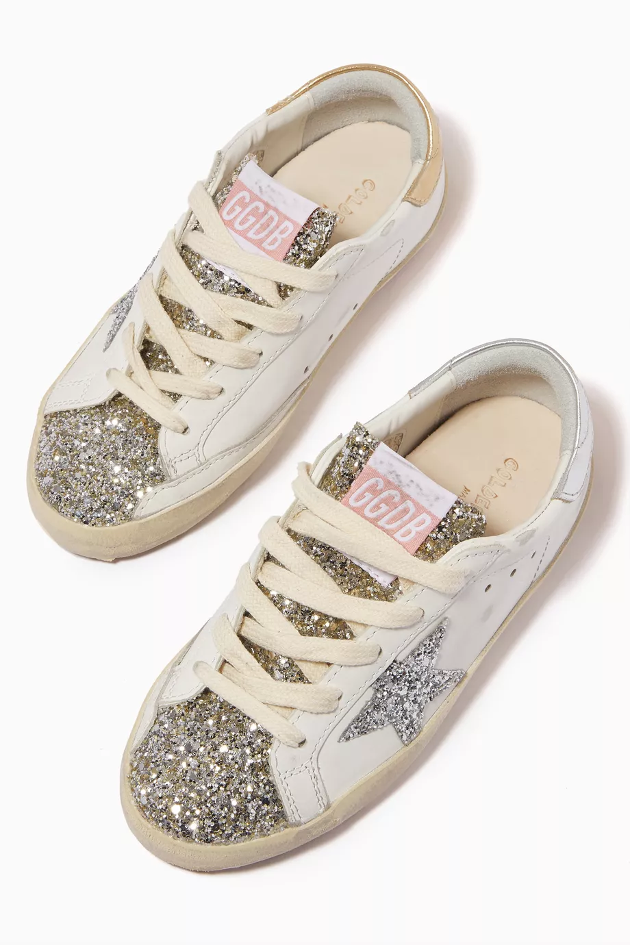 Golden goose top superstar silver moon