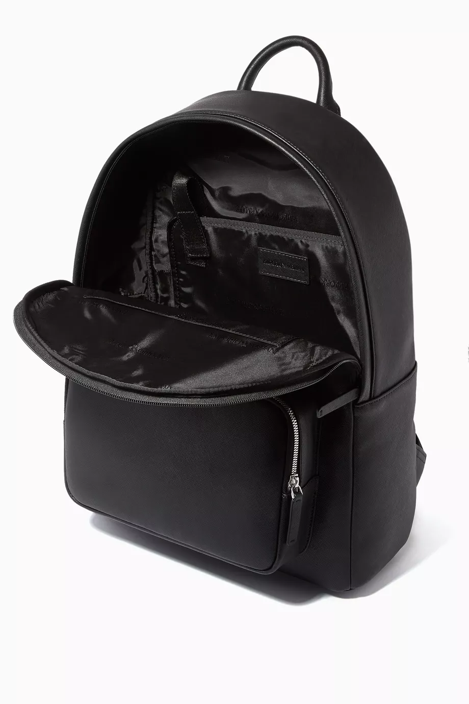 Armani leather backpack mens discount