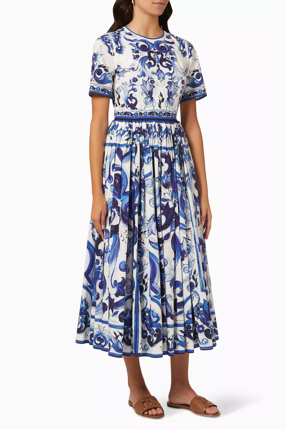 Dolce and gabbana deals blue and white dress