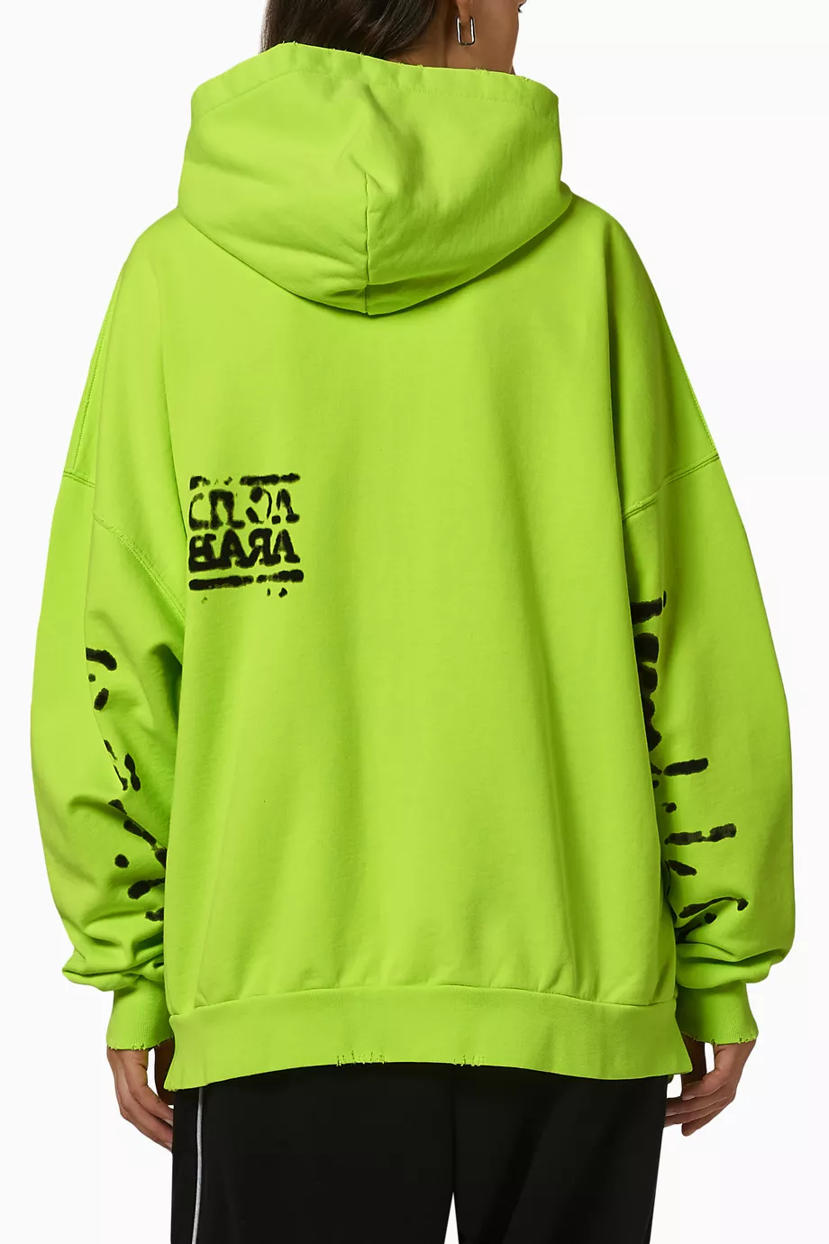 Balenciaga neon green hoodie best sale